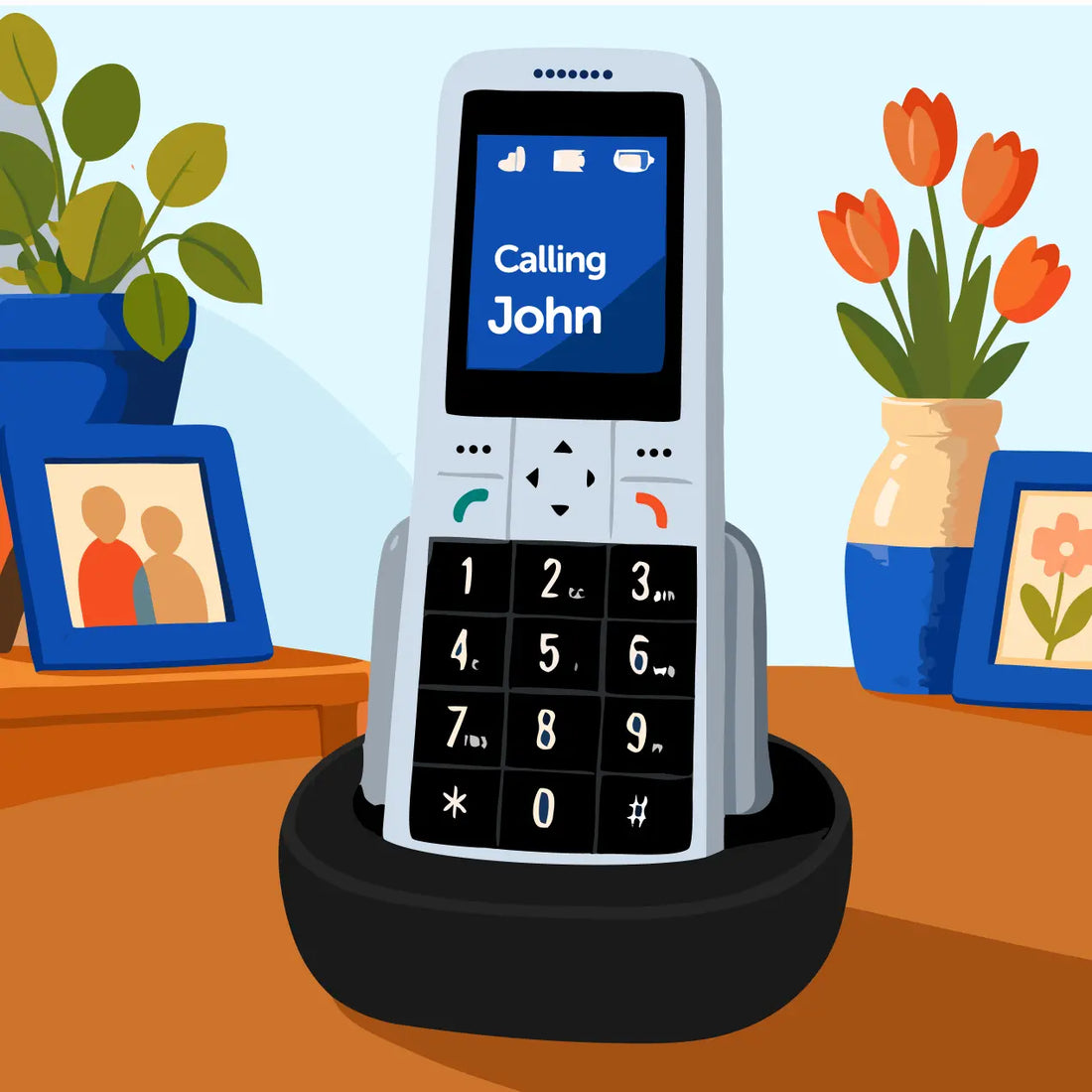 Pick up the handset and dial
